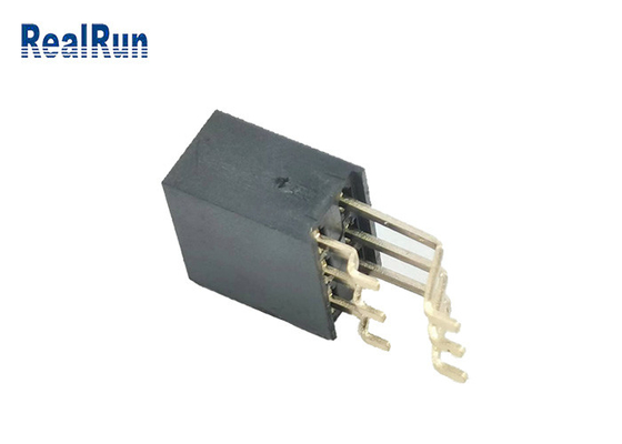 پایانه مهر شده 2x3p مجموع 6 پین سوکت ماده هدر SMT برنجی با روکش طلا PA6T
