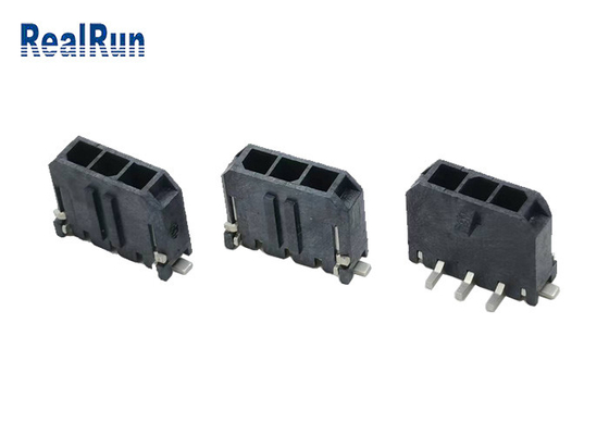 LCP UL 94V-0 کانکتور 3 پین هدر SMD عمودی قلع مات روکش شده 2-1445053-3