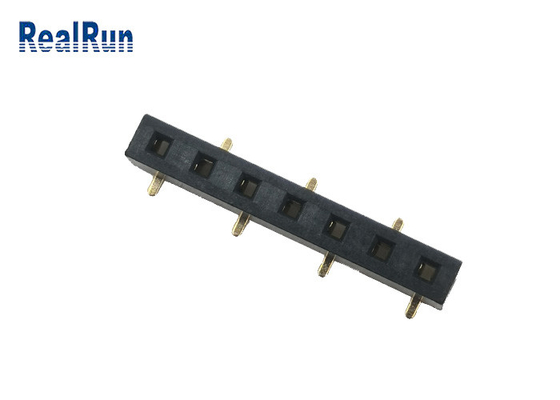 کانکتور PCB تک ردیفی 2.54 میلی متری با روکش طلایی 7 پین اتصال سطحی SMD هدر