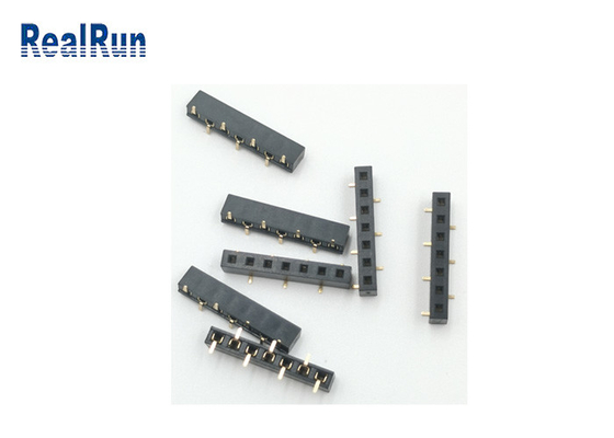 کانکتور PCB تک ردیفی 2.54 میلی متری با روکش طلایی 7 پین اتصال سطحی SMD هدر