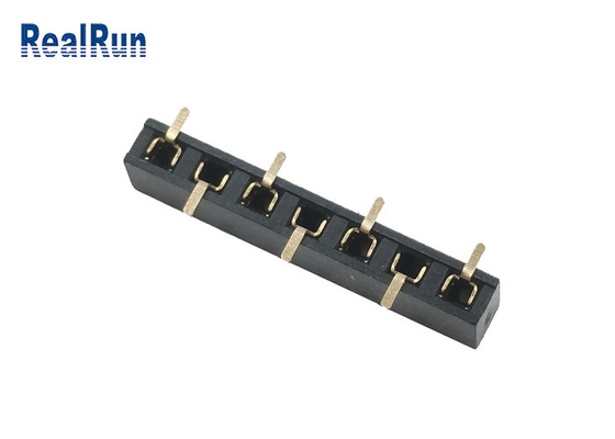 کانکتور PCB تک ردیفی 2.54 میلی متری با روکش طلایی 7 پین اتصال سطحی SMD هدر