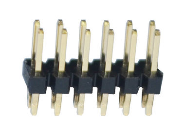 اتصال سرصفحه پین ​​DIP PA6T برنجی 500VAC 2.54mm Pitch 12P ISO9001