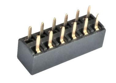 فلاش طلای دو ردیف زن هدر 2.54 میلی متر 180 درجه PA9T
