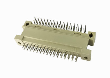 سر راست از 41612 اتصال دهنده Pcb سربرگ مرد 180 درجه طلا / قلع بیش از نیکل