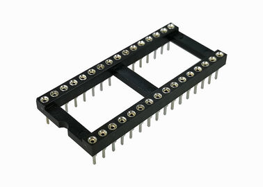 کانکتور برنجی Ic 16 پین 180 درجه دو ردیف 2.54میلی متر گام صدا 7.62 کانکتور لبه کارت