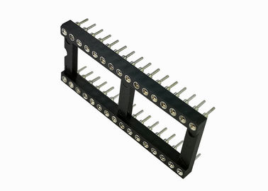 کانکتور برنجی Ic 16 پین 180 درجه دو ردیف 2.54میلی متر گام صدا 7.62 کانکتور لبه کارت