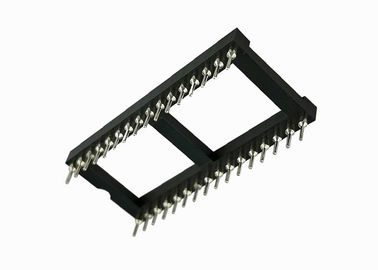 کانکتور برنجی Ic 16 پین 180 درجه دو ردیف 2.54میلی متر گام صدا 7.62 کانکتور لبه کارت