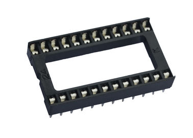اتصالات تخته مدار چاپی PCB سیاه IC سوکت DIP مربع سوراخ ردیف از گام صدا 15.24میلی متر