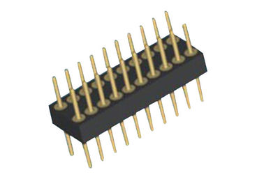 کانکتور اتصال سربرگ 180 درجه ای 2.54 میلی متری گام صدا PA9T سیاه دو ردیف DIP تایپ کنید DIP