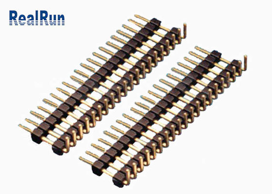 90 درجه 1.27mm Hight Pin Header Connector PA6T 500VAC