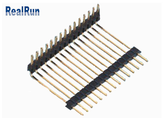 90 درجه 1.27mm Hight Pin Header Connector PA6T 500VAC