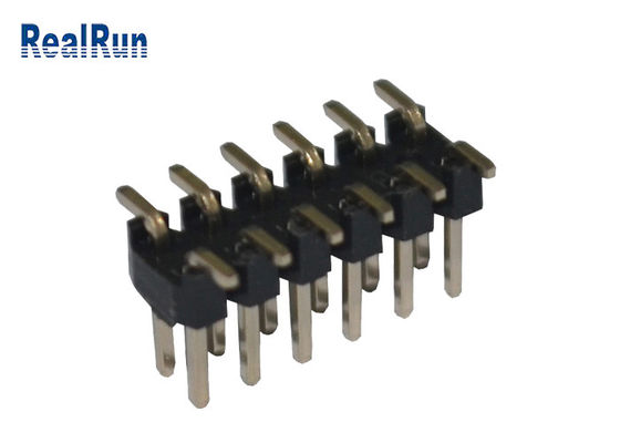 اتصال 2.0cm سیاه و سفید 2.0 میلی متری PA6T 12 پین PCB دو ردیف