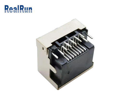 اتصال PCB 8pin RJ45 مدولار جک زاویه راست با چراغ LED 1.5A