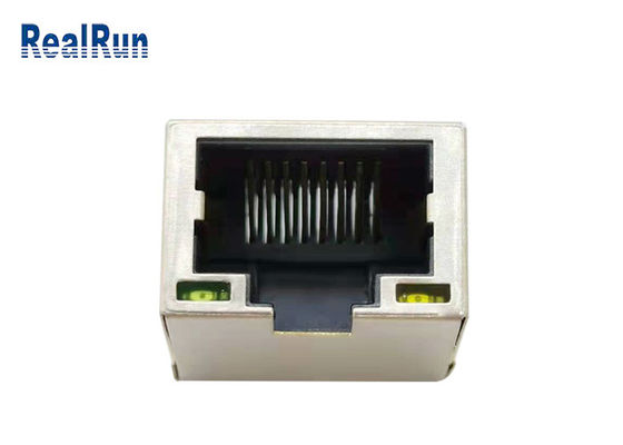 اتصال PCB 8pin RJ45 مدولار جک زاویه راست با چراغ LED 1.5A
