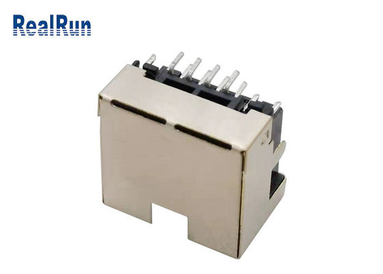 اتصال PCB 8pin RJ45 مدولار جک زاویه راست با چراغ LED 1.5A