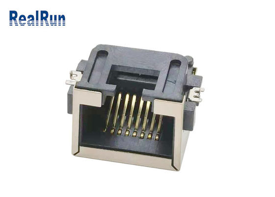 سوکت اتصال دهنده فلزی Shell 1000VAC SMT 8pin Rj45 LCP UL94V-0