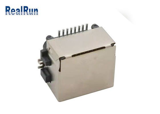 سوکت اتصال دهنده فلزی Shell 1000VAC SMT 8pin Rj45 LCP UL94V-0