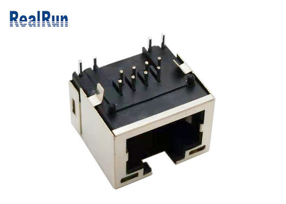 PA46 1 Port Rj45 Modular Jack RJ45 PCB اتصال آلیاژ مس
