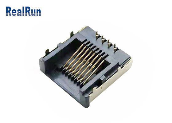 پلاگین مدولار فلزی محافظ LCP Rj45 PCB اتصال RJ45-SP-37