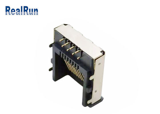 پلاگین مدولار فلزی محافظ LCP Rj45 PCB اتصال RJ45-SP-37