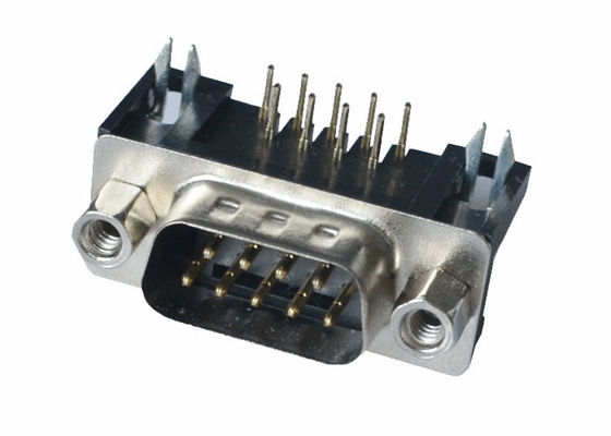 Angle 1000VAC PBT Insulator D Sub Connector VGA DR 9 پین