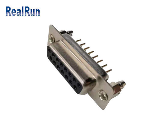 مستقیم DP 15 پین PCB 1000VAC D SUB اتصال نر ماده PBT