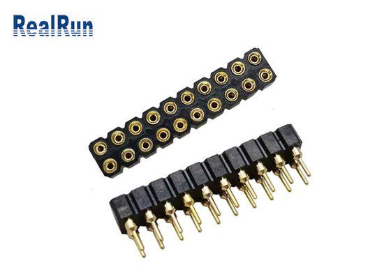 سربرگ زنانه PBT 2.54mm DIP Pin Header 20 پین دو سوکت ردیف