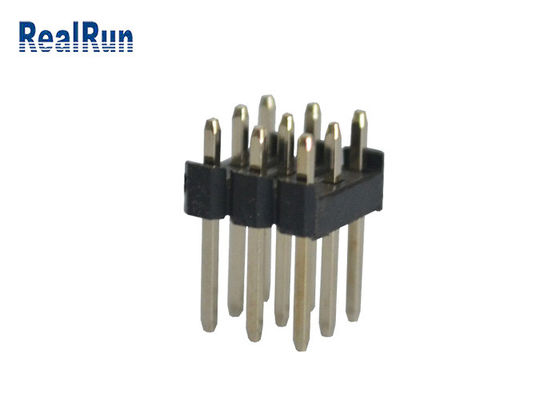 اتصال سربرگ لحیم کاری Pitch لحیم کاری PA6T 2.54mm 3 * 4 12 پین 180 درجه DIP