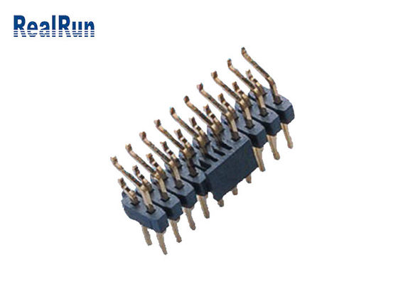 دو ردیف PA6T 20P SMD Pin Header PA6T افقی با درپوش پست