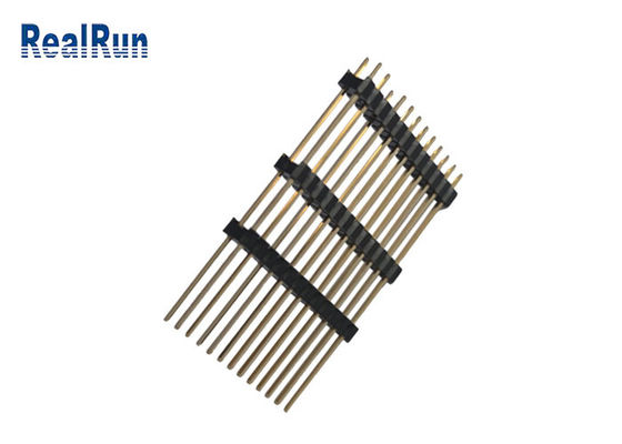 PBT LCP PA6T 40P دو ردیف پین هد سر راست سه پلاستیک Au 3U &quot;