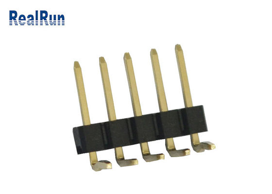 3A 5P PA6T PBT LCP SMT پین هدر 2.54 میلی متر تک ردیف زاویه راست UL94V-0