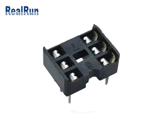 UL94V-0 PA6T مربع پین زن هدر 2*3P 180 درجه مستقیم 2.54mm RoHS