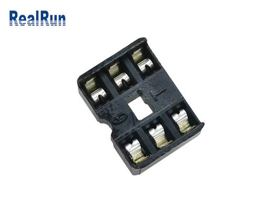 UL94V-0 PA6T مربع پین زن هدر 2*3P 180 درجه مستقیم 2.54mm RoHS