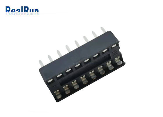 2 × 8P DIP Row PBT Insulator IC Socket PA6T UL94V-0 PCB اتصال مادربرد