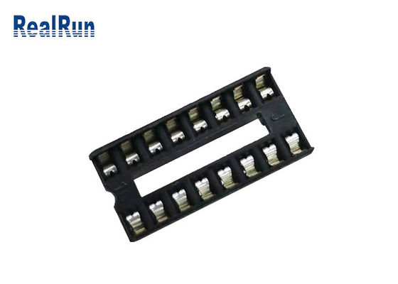 2 × 8P DIP Row PBT Insulator IC Socket PA6T UL94V-0 PCB اتصال مادربرد