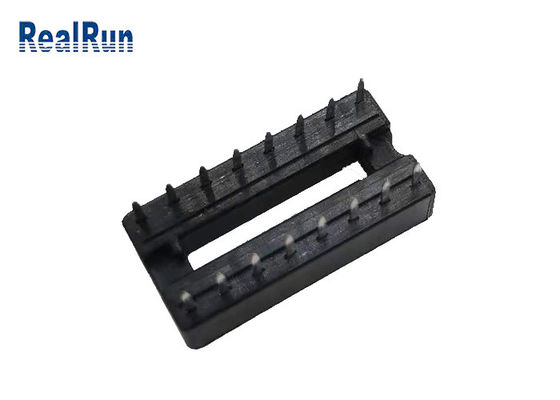 2 × 8P DIP Row PBT Insulator IC Socket PA6T UL94V-0 PCB اتصال مادربرد