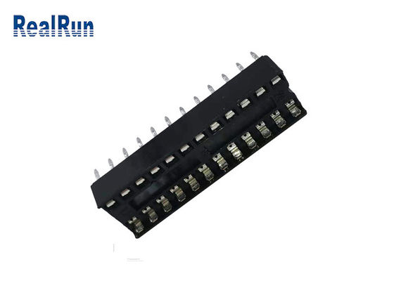 1000VAC 2.54mm IC سوکت اتصال 24P سربرگ سوراخ مربع PBT UL94V-0