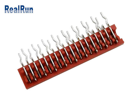 سوکت اتصال RoHS قرمز 1.27 میلی متر Idc زن 18P 90 درجه خم بدون گوش