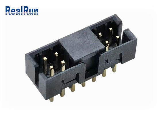 PBT H6.4 30٪ GF Double Row Box Header UL94V-0 14P IDC سوکت برنجی
