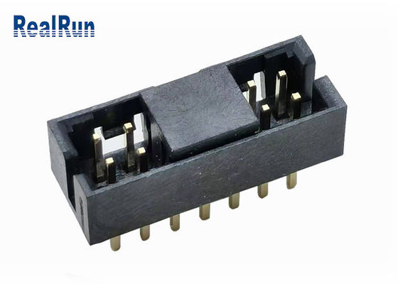 PBT H6.4 30٪ GF Double Row Box Header UL94V-0 14P IDC سوکت برنجی