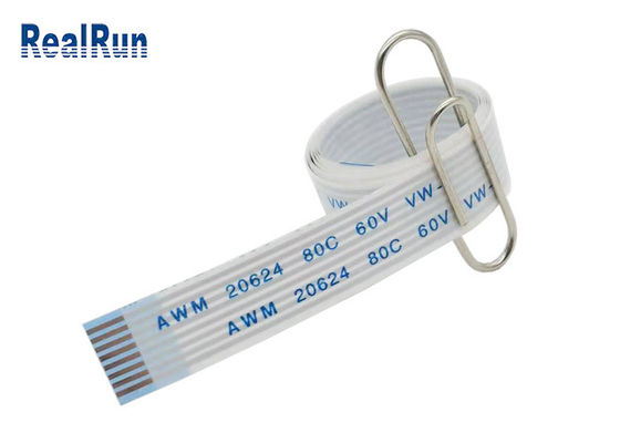 کابل انعطاف پذیر 8P 500AC PET FFC AWM 20624 80C 60V VW-1 1.0 میلی متر