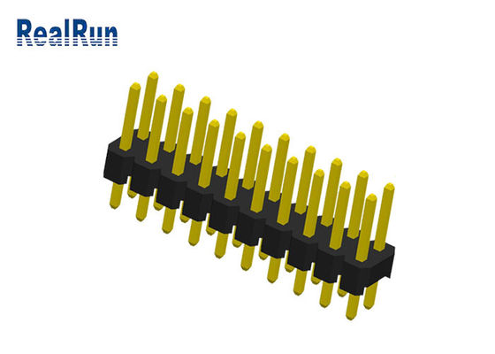 PBT PA6T 20P Double Row Dip Pin Header نر Pcb 3.0A برنج