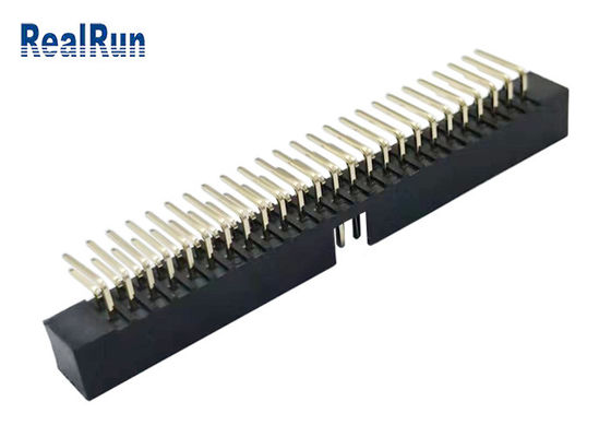 PA6T UL94V-0 IDC Box Header 50P Double Row Shrouned Pin SGS