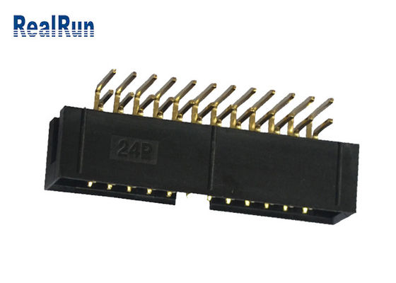 برنج PA6T Box Header Connector UL94V-0 PBT R/A 24 پین DC3A LCP