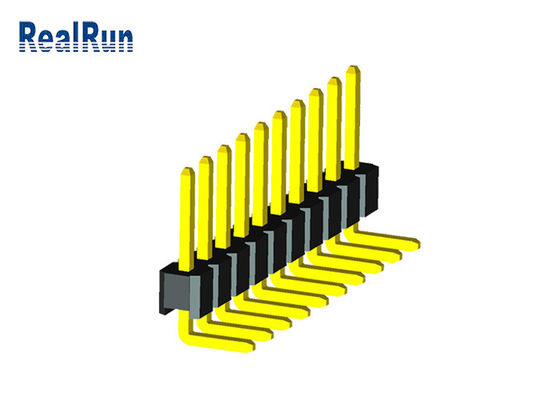 10P LCP PBT اتصال دهنده هدر پین مرد PA6T یک ردیف اتصال PCB