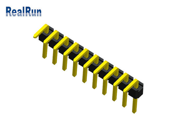 10P LCP PBT اتصال دهنده هدر پین مرد PA6T یک ردیف اتصال PCB