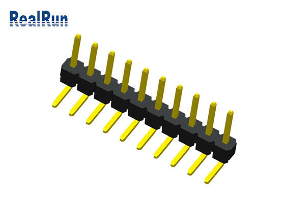 10P LCP PBT اتصال دهنده هدر پین مرد PA6T یک ردیف اتصال PCB