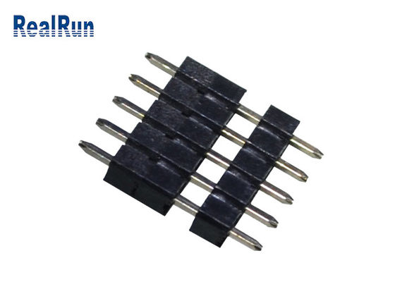 5P برنجی پلاستیکی THT Pcb Solder Connector Straight Dip Pin Header PBT LCP