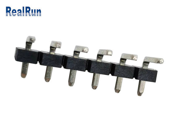 کانکتور هدر PCB برنجی 7A LCP مشکی عایق خمش 90 درجه PA6T