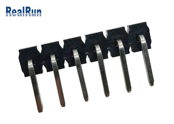کانکتور هدر PCB برنجی 7A LCP مشکی عایق خمش 90 درجه PA6T